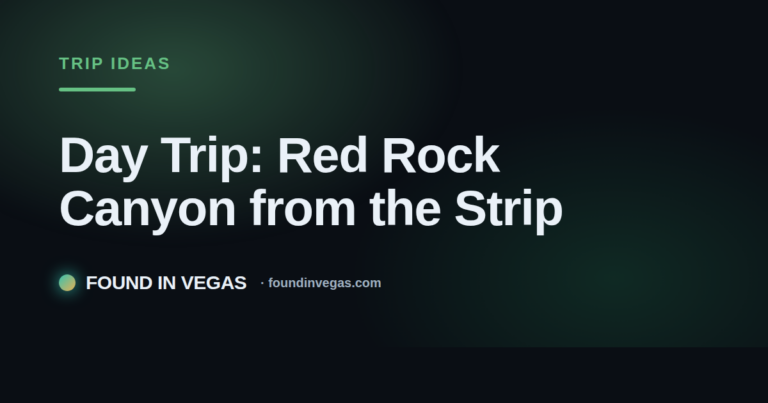 Day Trip: Red Rock Canyon from the Strip