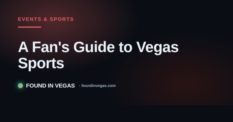 A Fan's Guide to Vegas Sports