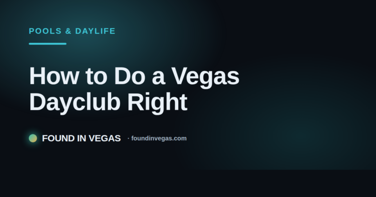 How to Do a Vegas Dayclub Right