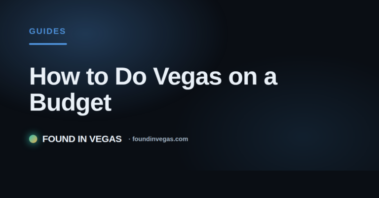 How to Do Vegas on a Budget
