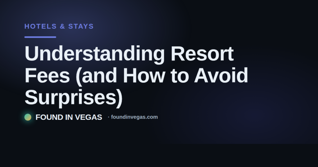 Understanding Resort Fees (and How to Avoid Surprises)